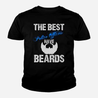 Vintage Police The Best Police Officers Have Beards Kid T-Shirt - Seseable