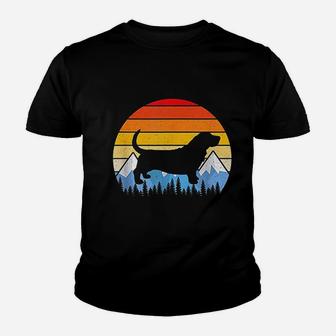 Vintage Retro Basset Hound Basset Hound Lovers Gifts Kid T-Shirt - Seseable