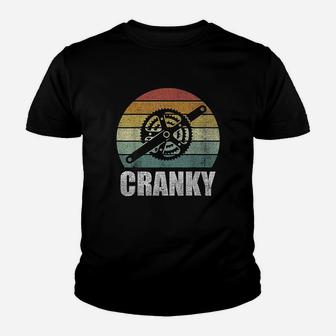 Vintage Retro Bicycle Cranky Gifts For Cycling Lovers Cranky Kid T-Shirt - Seseable