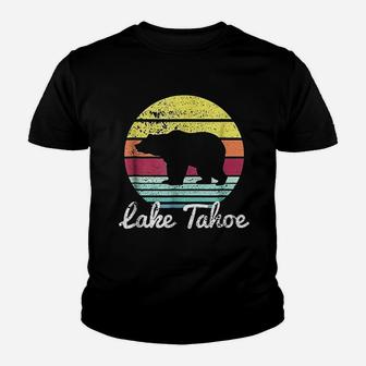 Vintage Retro Lake Tahoe California Usa Bear Kid T-Shirt - Seseable