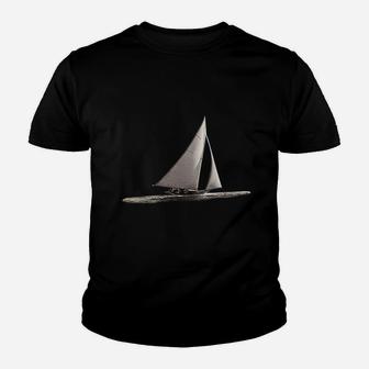 Vintage Sail Boat Nautical Dad Sailing Kid T-Shirt - Seseable