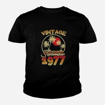 Vintage Sept 1977 Classic 44th Birthday Vacation Gift Kid T-Shirt - Seseable