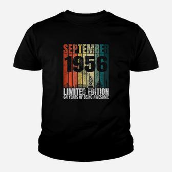 Vintage September 1956 Bday Gifts 66 Years Old 66th Birthday Kid T-Shirt - Seseable