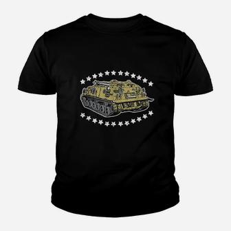 Vintage Sherman Army Tank Boys Army Party Kid T-Shirt - Seseable