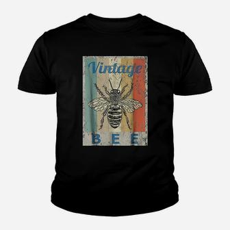 Vintage Style Bee Queen Honey Beekeeper Kid T-Shirt - Seseable