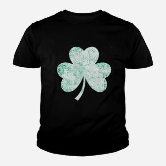 Vintage Style Distress Heather Irish Green Shamrock St Patricks Day Ireland Pride Kid T-Shirt - Seseable