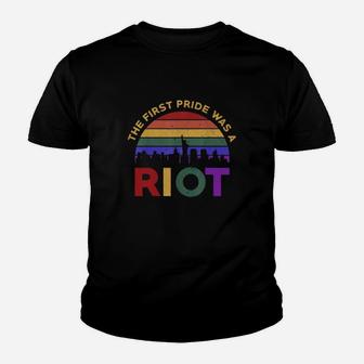 Vintage The First Pride Was Riot Lgbt Stonewall 1969 Shirt Kid T-Shirt - Seseable