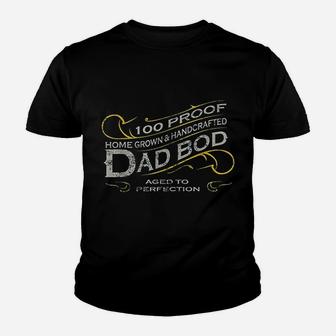 Vintage Whiskey Label Dad Bod Funny New Father Gift Kid T-Shirt - Seseable
