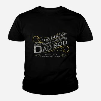 Vintage Whiskey Label Dad Bod Funny New Father Gift Kid T-Shirt - Seseable