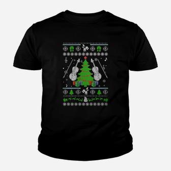 Violin Ugly Christmas Sweaters Violin Kid T-Shirt - Seseable