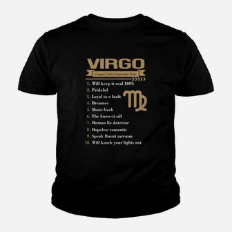 Virgo Queens, Virgo Kings, Virgo Facts T Shirts Kid T-Shirt - Seseable