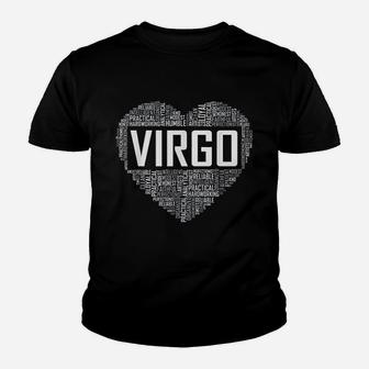Virgo Zodiac Traits Horoscope Astrology Sign Gift Heart Kid T-Shirt - Seseable