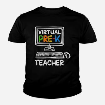 Virtual Pre-k Teacher Distance Learning Back To School Kid T-Shirt - Seseable