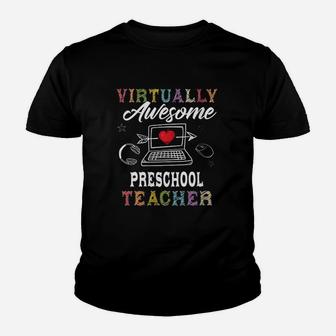 Virtual Preschool Teacher Home Learning Back To School Kid T-Shirt - Seseable