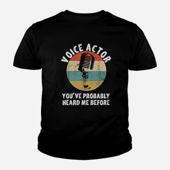 Voice Actor Vintage Microphone Voice Over Artist Gift Kid T-Shirt - Seseable