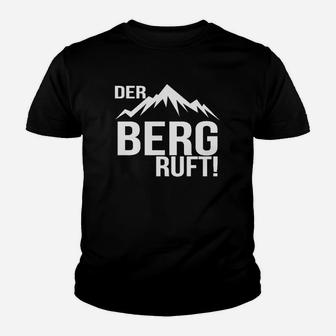 Wanderlust Schwarzes Kinder Tshirt mit Der Berg Ruft!-Aufdruck, Outdoor und Trekking - Seseable