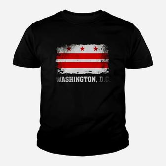 Washington Dc Flag Usa Tshirt Vintage Distressed Shirt Kid T-Shirt - Seseable