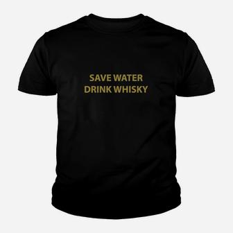 Wasser Trinken Whisky Sparen Kinder T-Shirt - Seseable