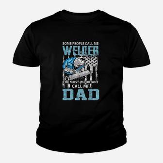 Welder Dad Fathers Day Funny Daddy Kid T-Shirt - Seseable