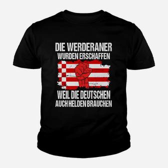 Werderaner Helden Fußball-Fan-Kinder Tshirt, Grün-Weiß Support Tee - Seseable
