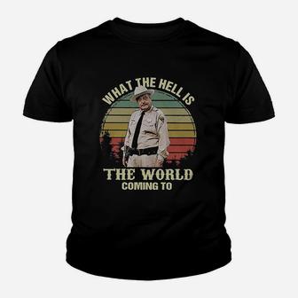What The Hell Is The World Coming To Vintage Kid T-Shirt - Seseable