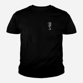 White Seahorse Sea Horse Vintage Design Kid T-Shirt - Seseable