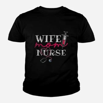 Wife Mom Nurse Kid T-Shirt - Seseable