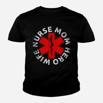 Wife Nurse Mom Hero, funny nursing gifts Kid T-Shirt - Seseable