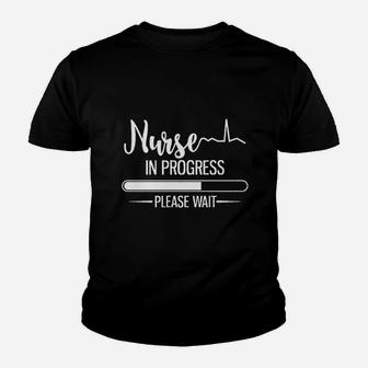 Women Nurse In Progress Please Wait Kid T-Shirt - Seseable