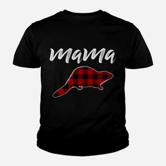 Womens Mama Beaver Mama Beaver Plaid Kid T-Shirt - Seseable
