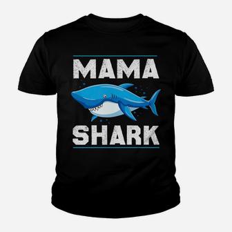 Womens Mama Shark Funny Family Matching Tees Kid T-Shirt - Seseable