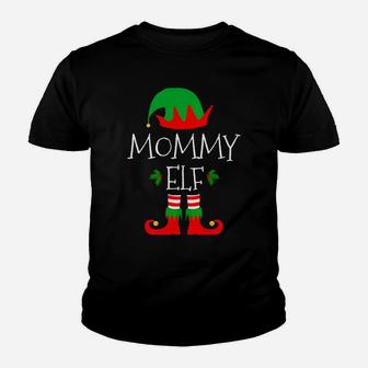 Womens Mommy Elf Matching Family Group Christmas Gifts Kid T-Shirt - Seseable