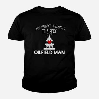 Womens Womens Oilfield Wife Girlfriend Love Kid T-Shirt - Seseable