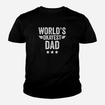 World's Okayest Dad - Men's T-shirt By Kid T-Shirt - Seseable