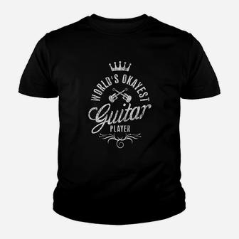 Worlds Okayest Guitar Player Vintage Kid T-Shirt - Seseable