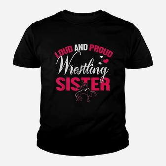 Wrestling Sister Funny Wrestler Sister Gift Women Kid T-Shirt - Seseable