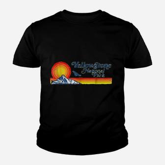 Yellowstone National Park Mountains Vintage Retro Kid T-Shirt - Seseable