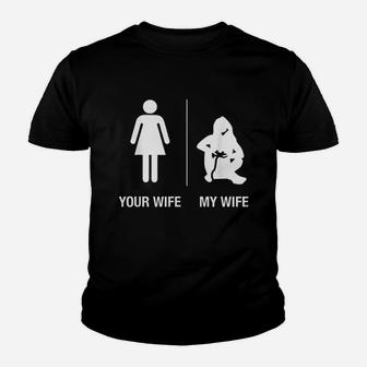 Your Wife My Wife Gamer Funny Gaming Husband Kid T-Shirt - Seseable