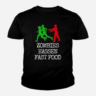 Zombies Hassen Fast Food Sonderedition Kinder T-Shirt - Seseable