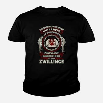 Zwillinge Kinder Tshirt mit Engelsflügel, Lustiger Spruch - Seseable