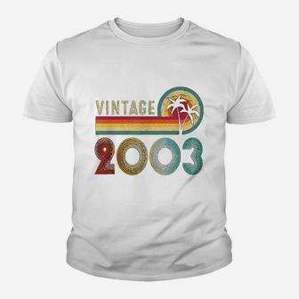19 Years Old Gift Vintage 2003 Retro 19th Birthday Kid T-Shirt - Seseable