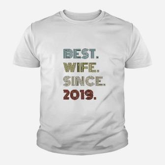 2nd Wedding Anniversary Gift Best Wife Since 2019 Kid T-Shirt - Seseable