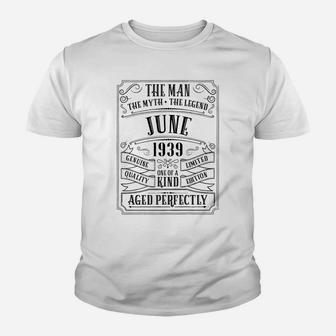 80th Birthday June Men Gifts 80 Year Old Grandpa Dad Kid T-Shirt - Seseable