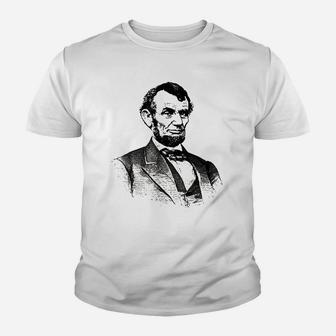 Abraham Lincoln Portrait Vintage Abe Lincoln Kid T-Shirt - Seseable