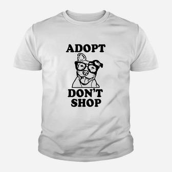 Adopt Dont Shop Pitbull Dog Rescue Adoption Kid T-Shirt - Seseable