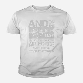 Air Force Royal Air Force Air Force Girlfriend A Kid T-Shirt - Seseable