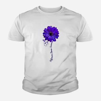 Alzheimers Awareness Pretty Flower Support Kid T-Shirt - Seseable