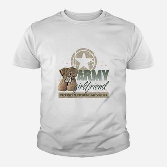 Army Girlfriend Supporting, best friend gifts, birthday gifts for friend, gifts for best friend Kid T-Shirt - Seseable