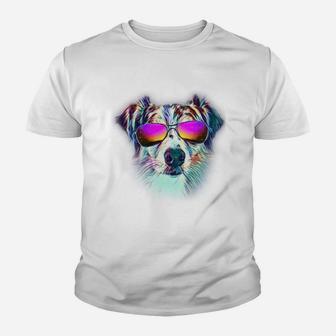 Australian Shepherd Neon Dog Aussie Shepherd s Kid T-Shirt - Seseable