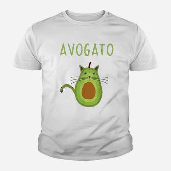 Avogato Cinco De Mayo Gift Cinco De Meow Cat Avocado Kid T-Shirt - Seseable